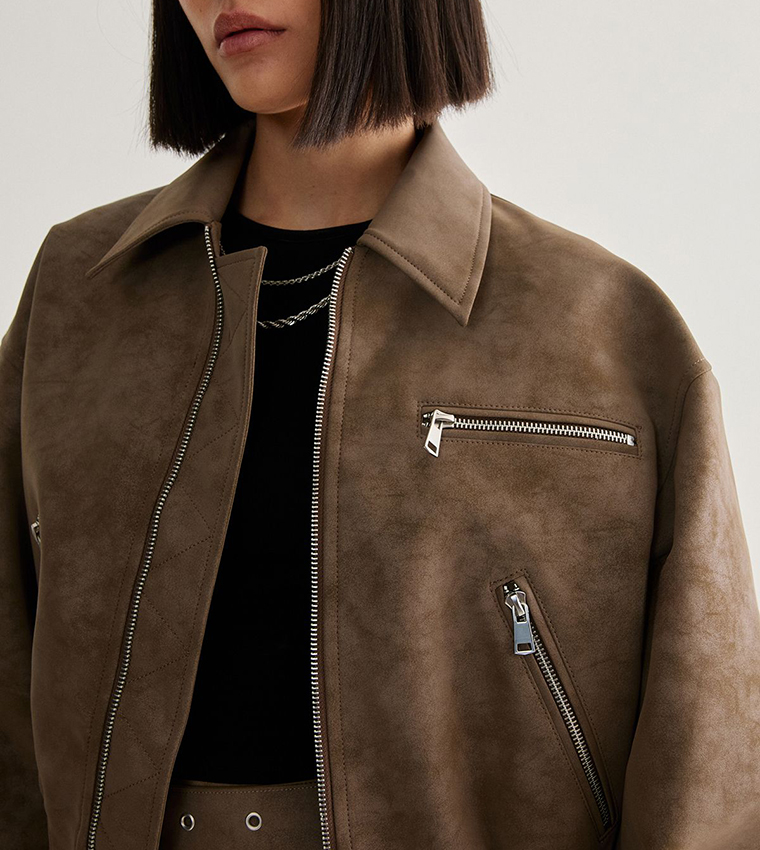 Nasty Gal  Casual Jackets - Brown Casual Jackets