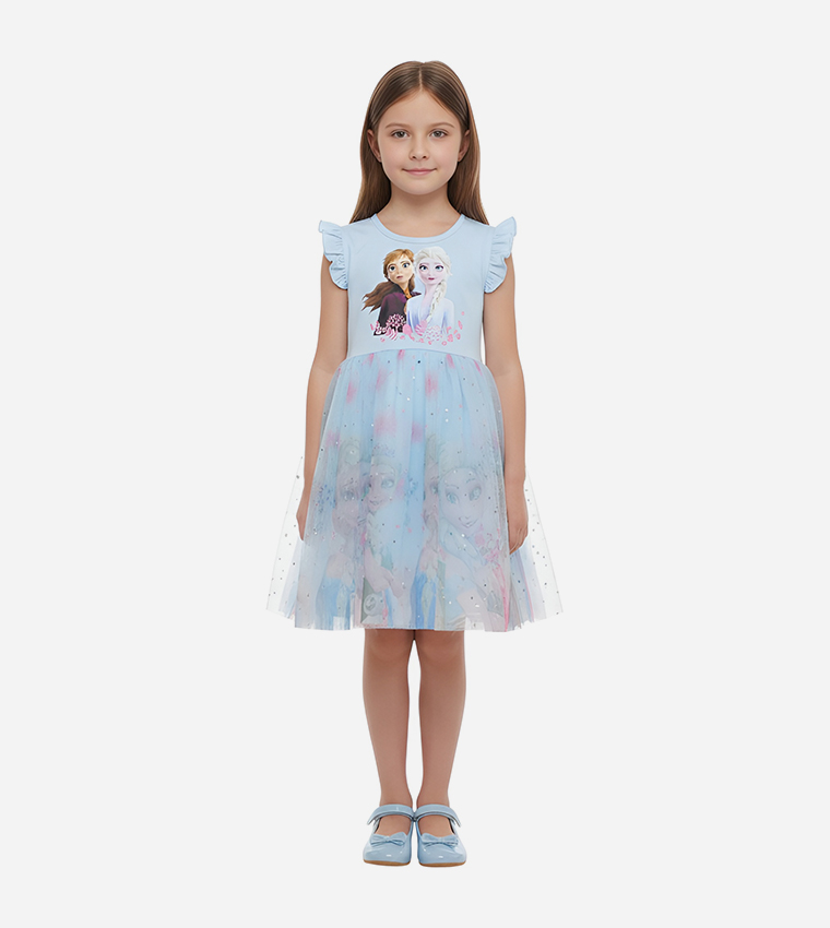 sachin and babi light blue dress Frozen Elsa Dress main image 1
