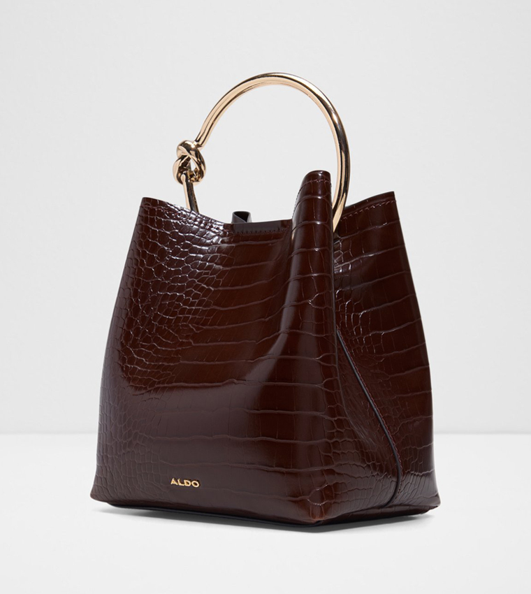 BIENKA Textured Ring Handle Handheld Bag