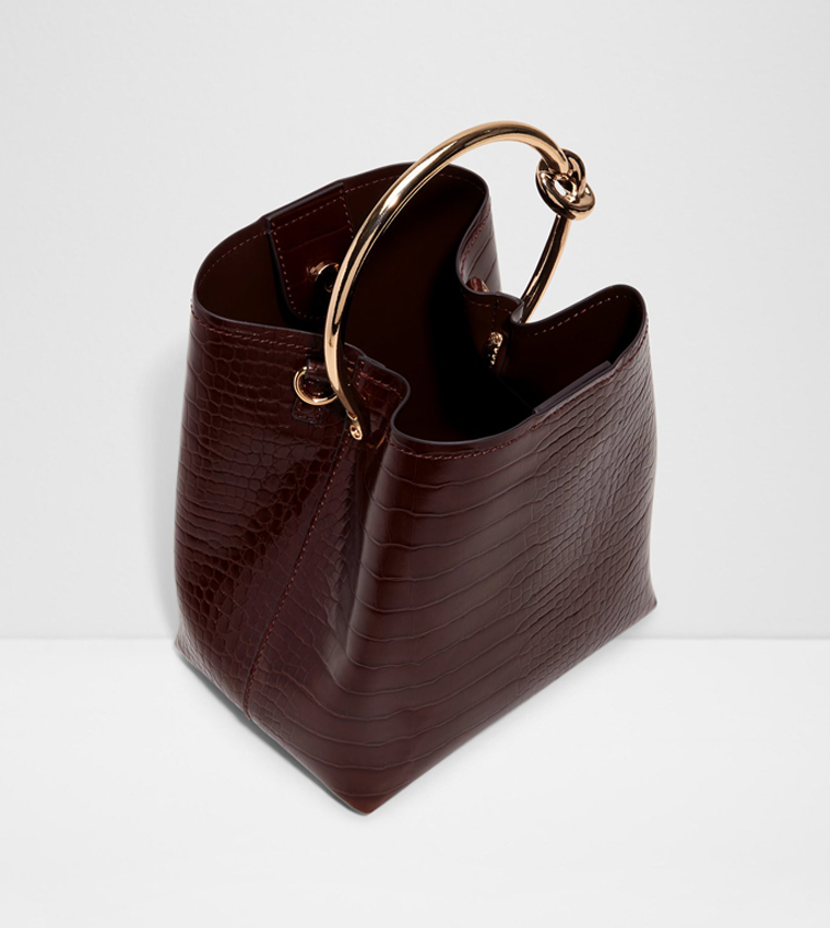 BIENKA Textured Ring Handle Handheld Bag