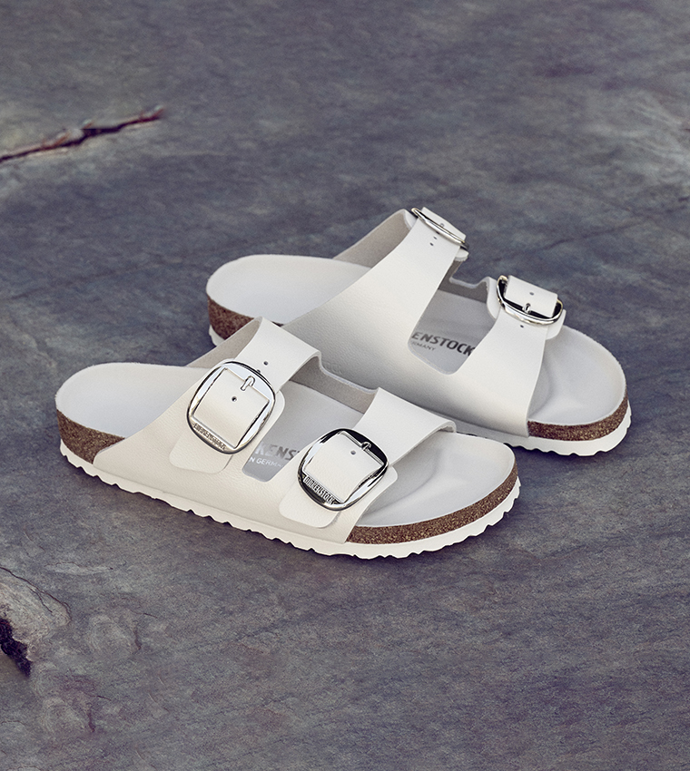 Arizona Birko-Flor Sandals - White