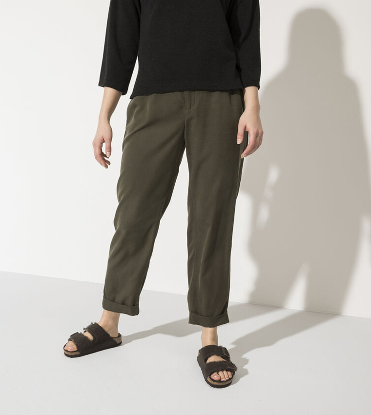 Arizona Shearling Suede Leather Sandals - Narrow Fit