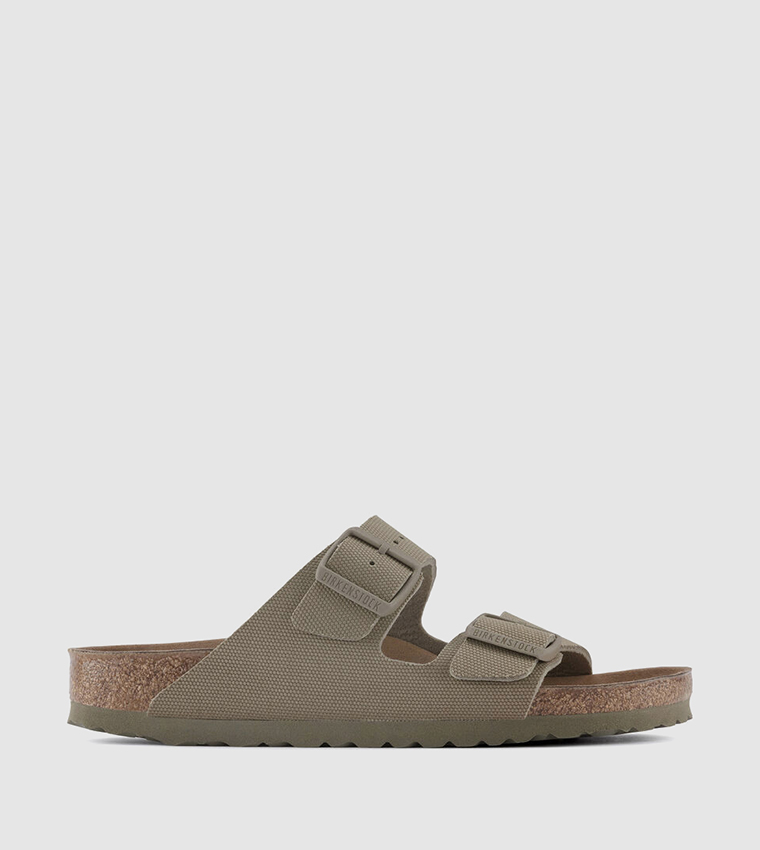 Buy Birkenstock Arizona Rivet Textile Vegan Faded Khaki In  display picture 1