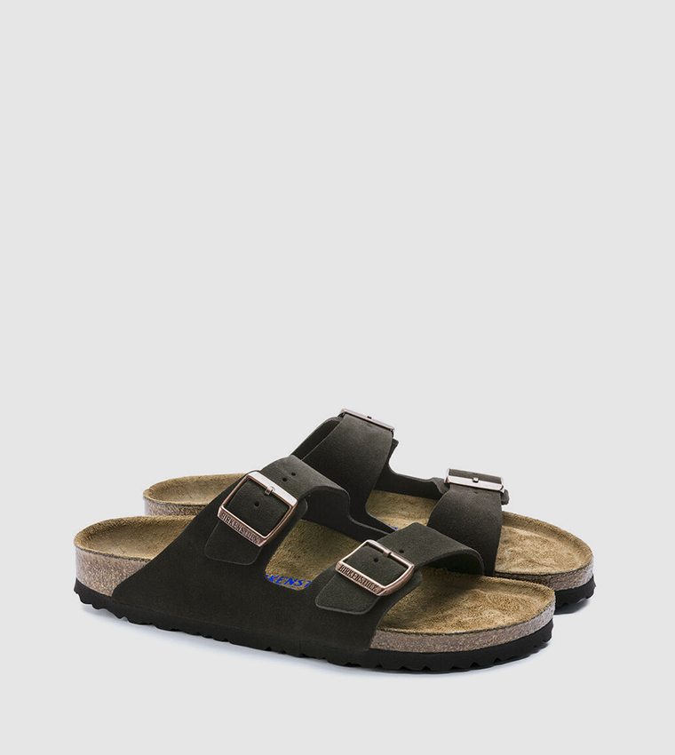 Birkenstock  Flat Sandals - Brown Slides
