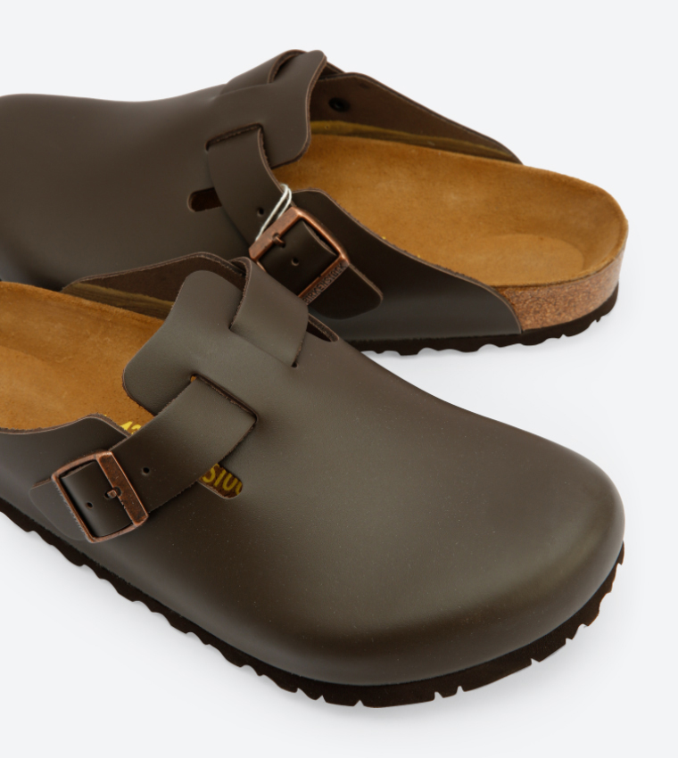 Boston Round Toe Clogs - Dark Brown BKBOSTON-60101