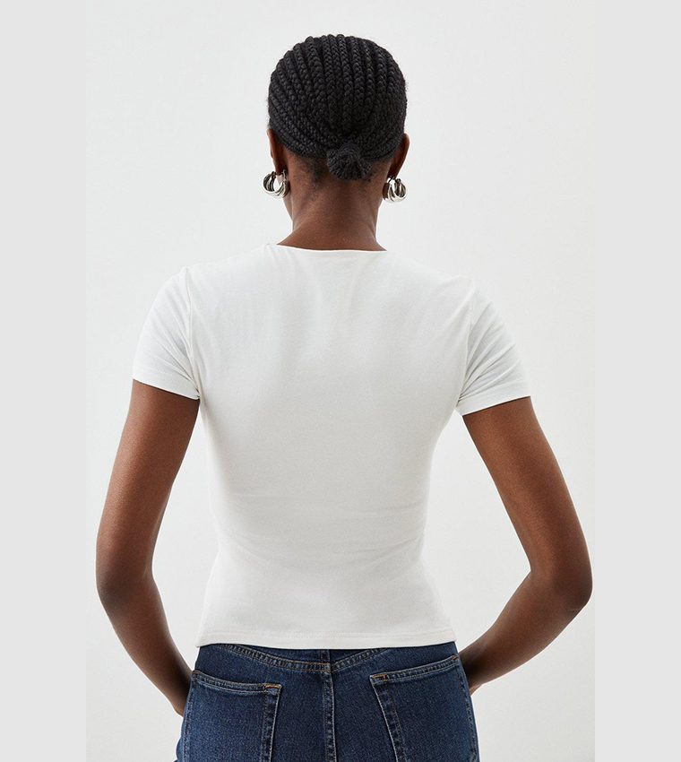 Solid Stretch Cotton T-Shirt