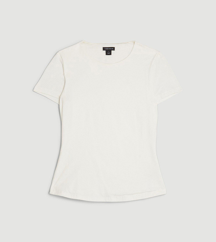 Solid Stretch Cotton T-Shirt