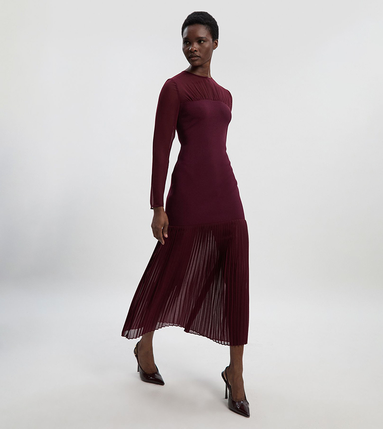 Karen Millen  Midi Dresses - Red Midi Dresses
