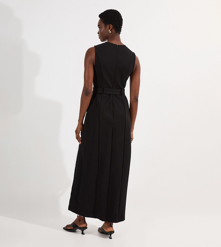 Buy Karen Millen Ponte And Georgette Jersey Pleated Maxi Dress In Multiple  Colors | 6thstreet Saudi Arabia