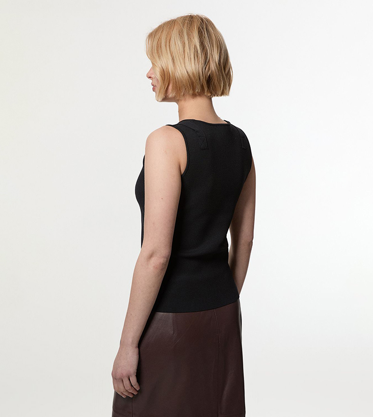 Buckle Detail Knitted Top