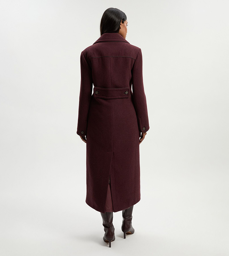 Wool Hybrid Double Breasted Tailored Coat