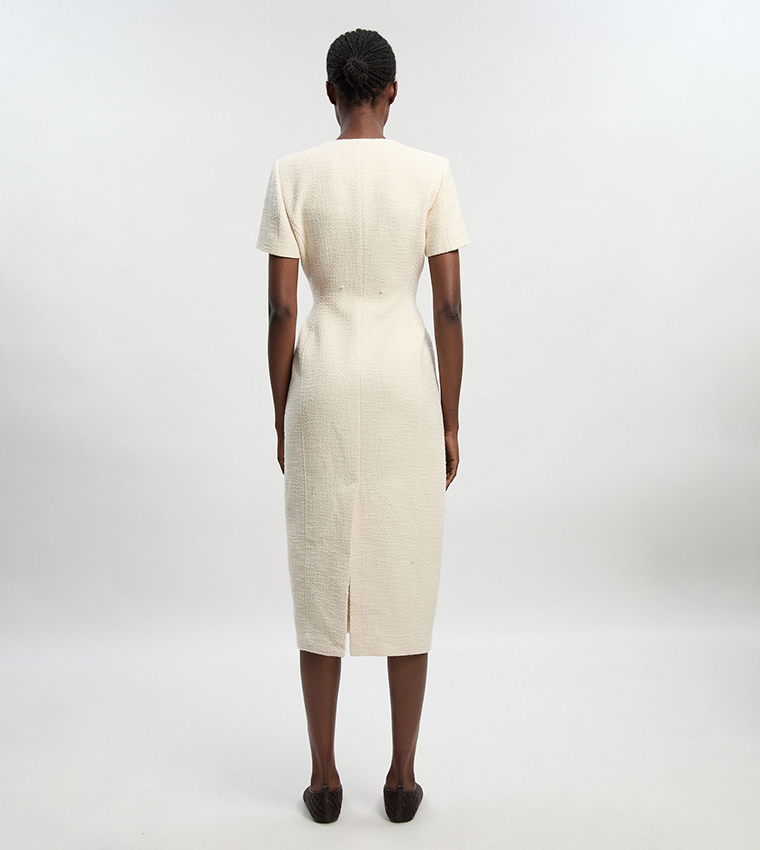 navy blue midi cocktail dress Baltic Born Womens Colette Sweetheart Midi Dress | Navy