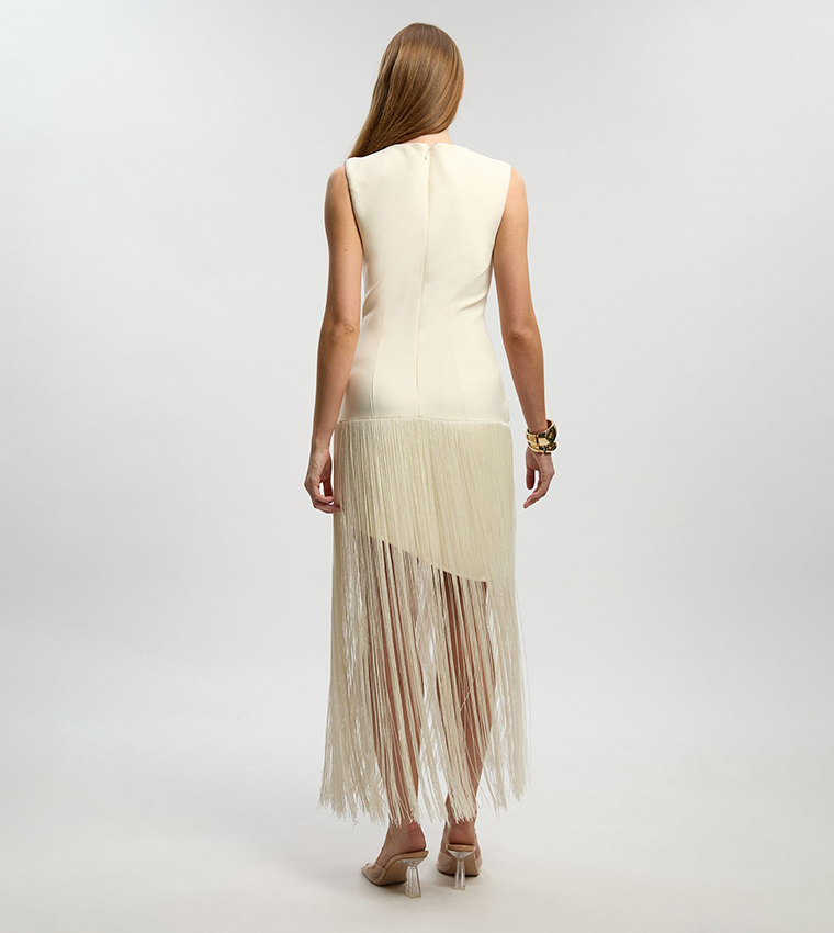 فستان محبوك ضيق بشرابات عند الحافة للمقاسات الصغيرة