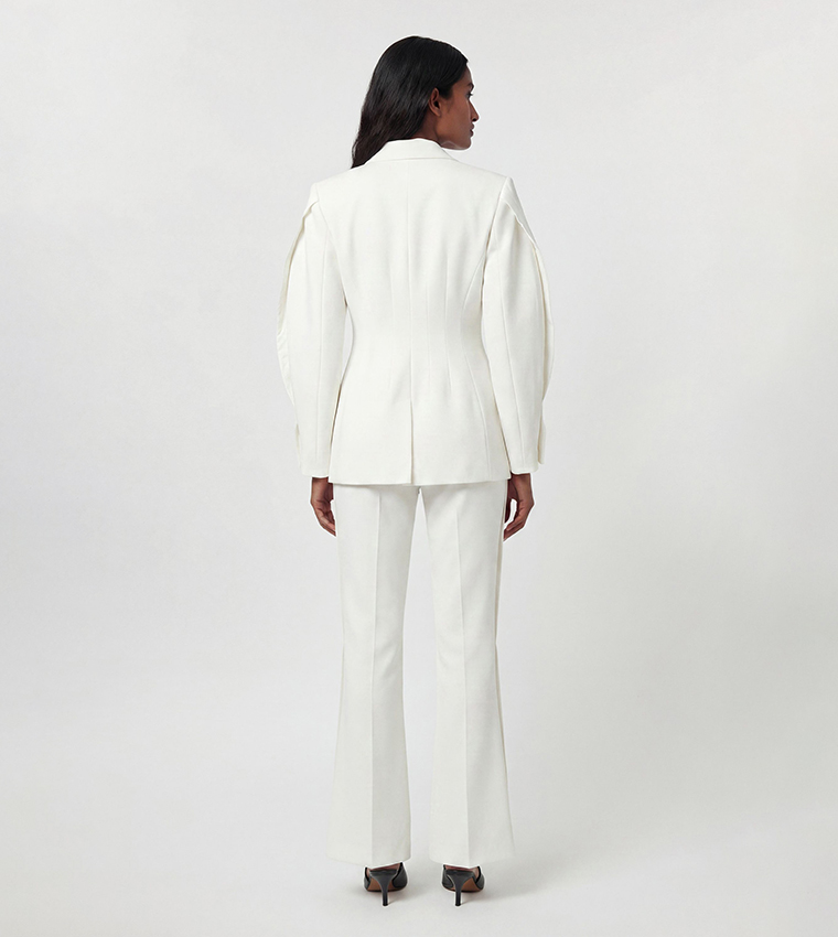 Compact Stretch Sculpted Waist Tailored Blazer