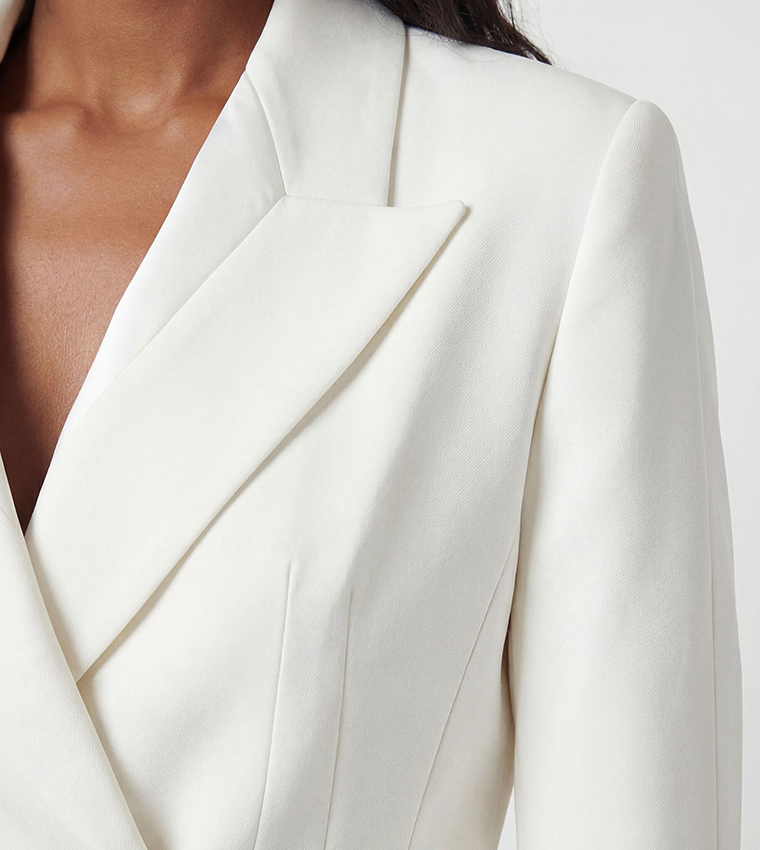 Compact Stretch Sculpted Waist Tailored Blazer