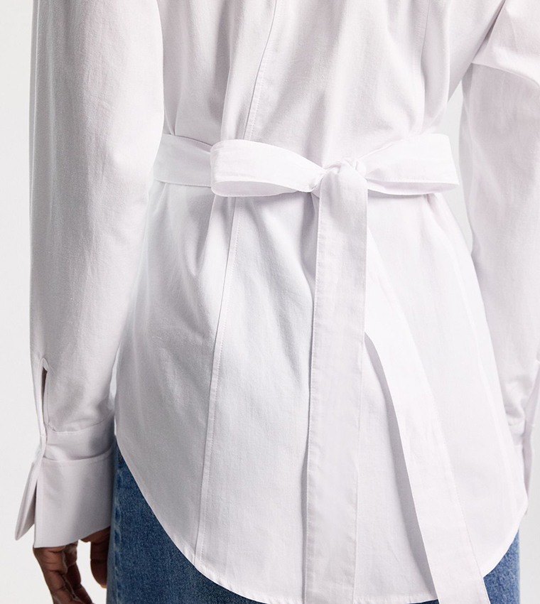 Woven Fitted Long Sleeves Shirt