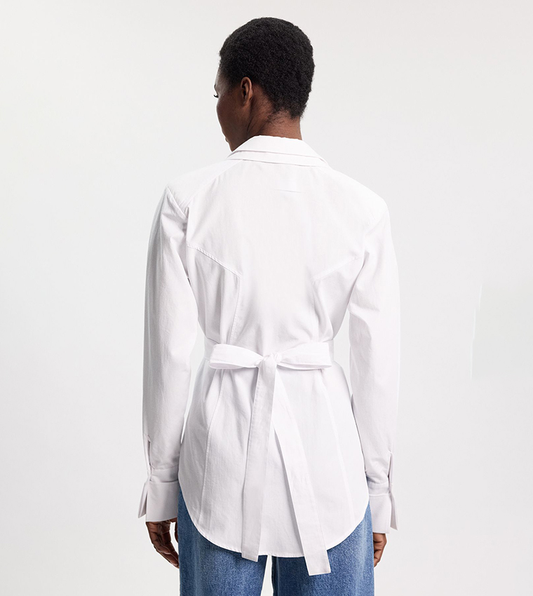 Woven Fitted Long Sleeves Shirt