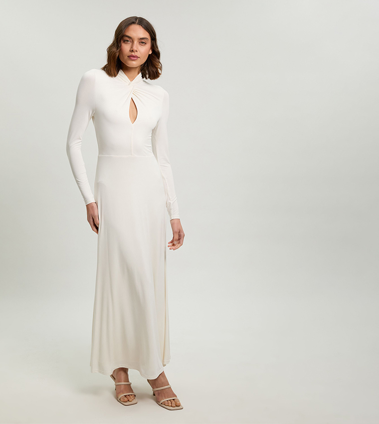 Long Sleeves Jersey Maxi Dress