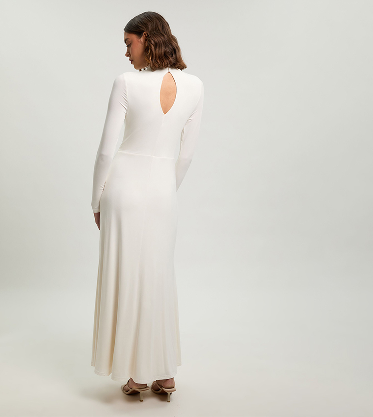 Long Sleeves Jersey Maxi Dress