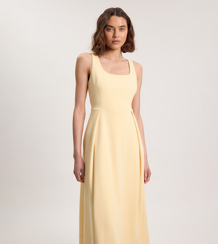 Tailored Sleeveless Midi Dress