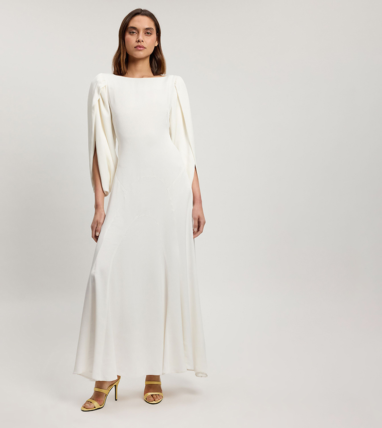 karen millen white maxi dress White Maxi Dresses | Long White Dresses