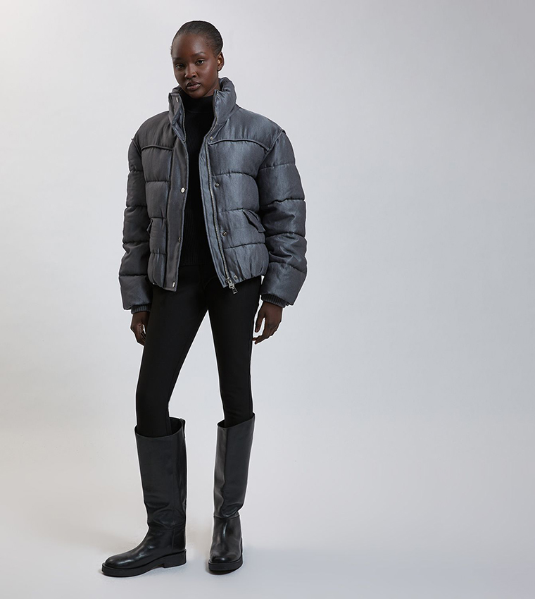 Padded and Ribbed Jacket