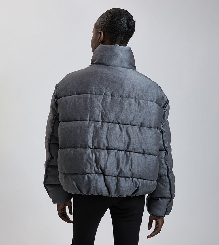 Padded and Ribbed Jacket