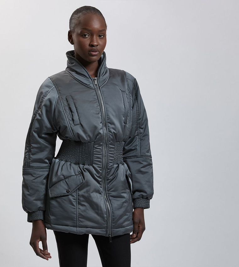 Padded Cinched Coat