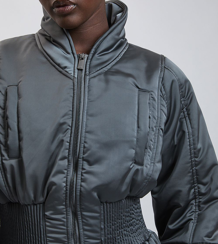Padded Cinched Coat