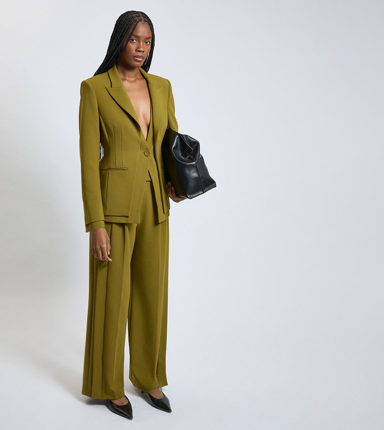 Compact Stretch Single Breasted Blazer
