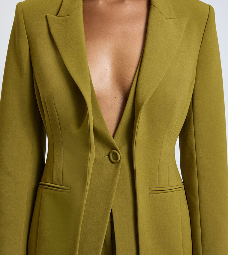 Compact Stretch Single Breasted Blazer