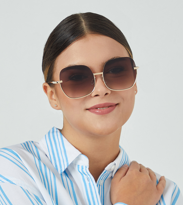 Geo Full Rim Square Sunglasses