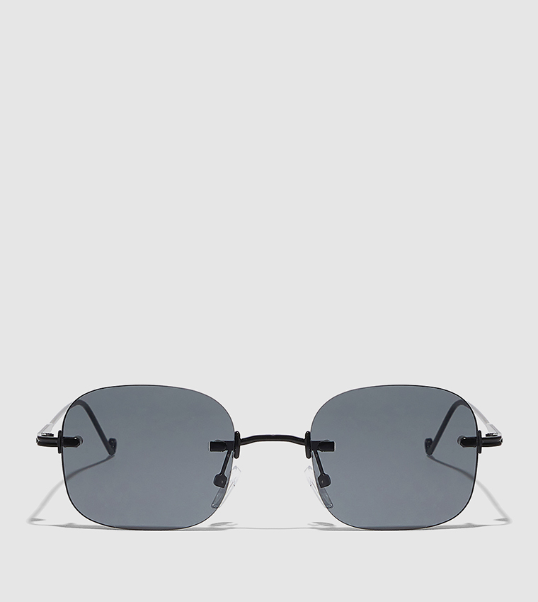 Angelina Rimless Square Sunglasses