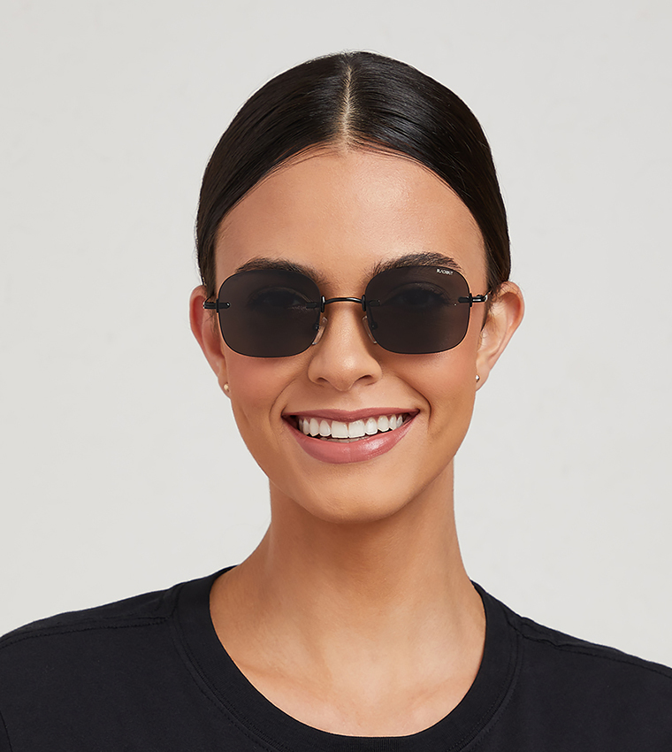 Angelina Rimless Square Sunglasses