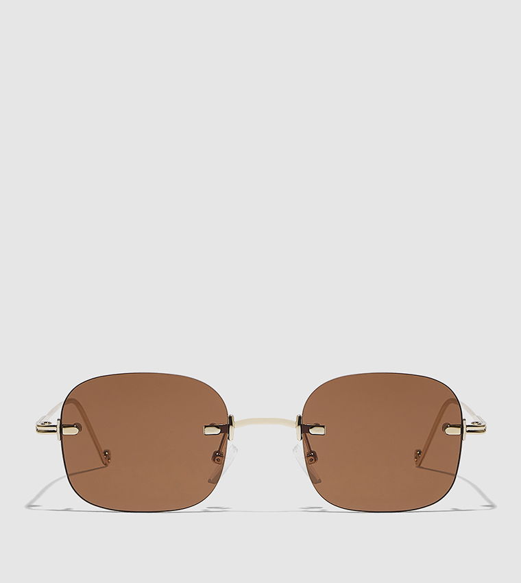 Angelina Rimless Square Sunglasses