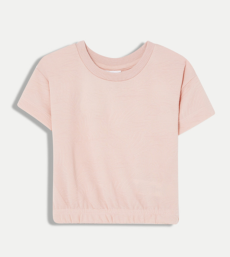 تيشيرت سادة بأكمام قصيرة