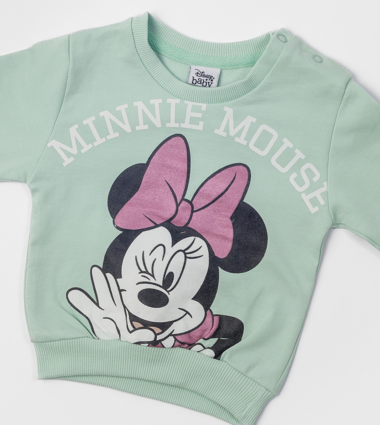 Minnie Mouse Printed Long Sleeves Sweatsuit Set