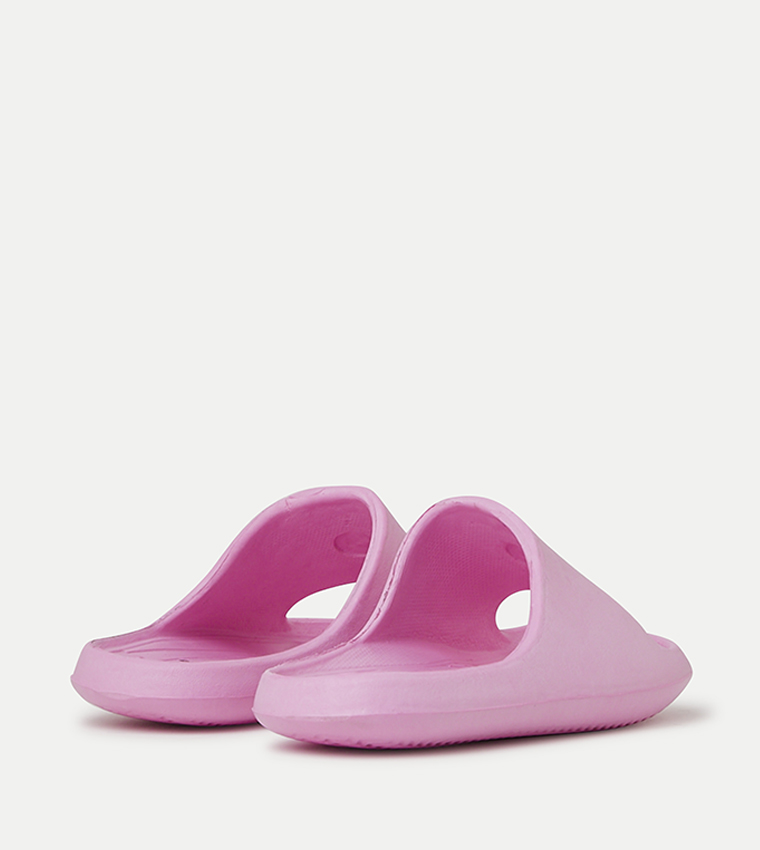 Solid Open Toe Slides