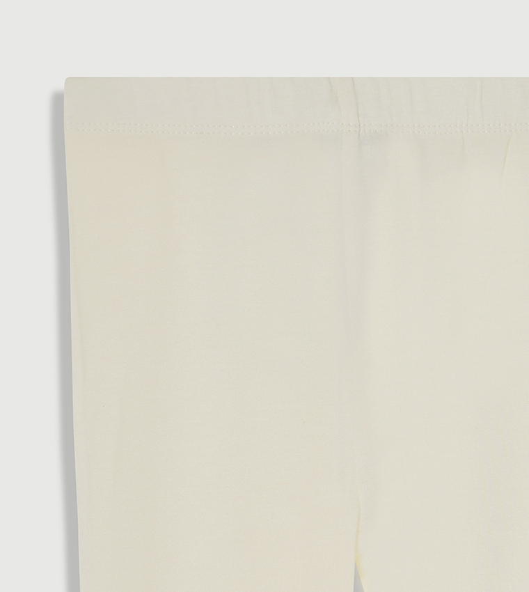 Solid Elastic Waist Leggings