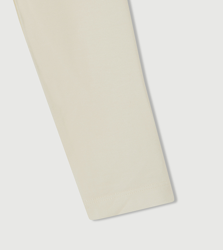 Solid Elastic Waist Leggings