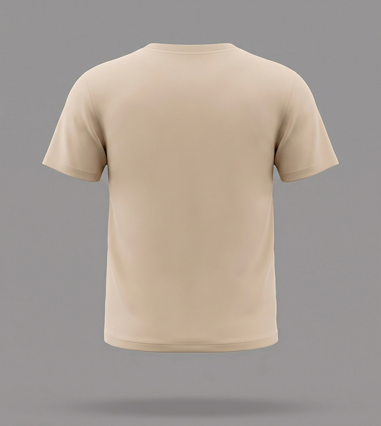 Lion Graphic Print Crew Neck T-shirt