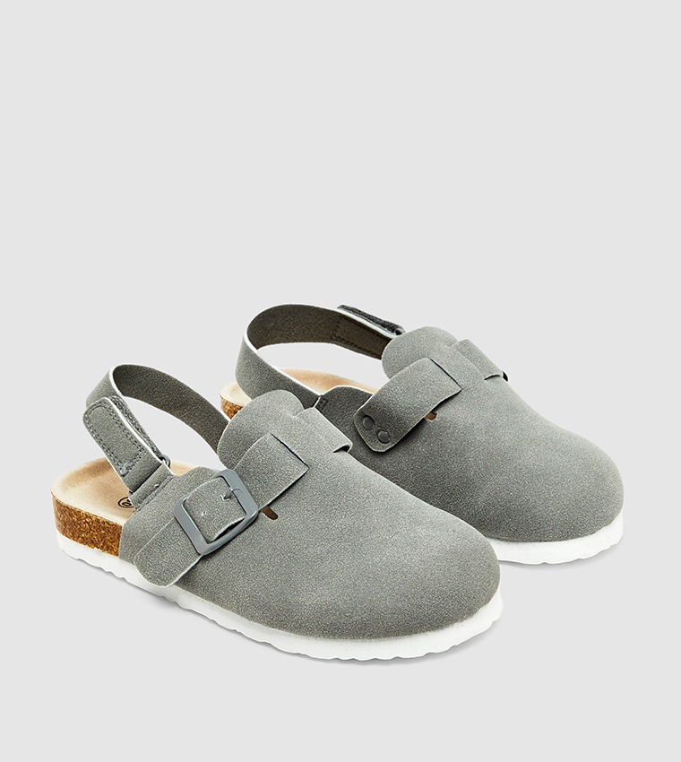 Buckle Detail Slingback Clogs