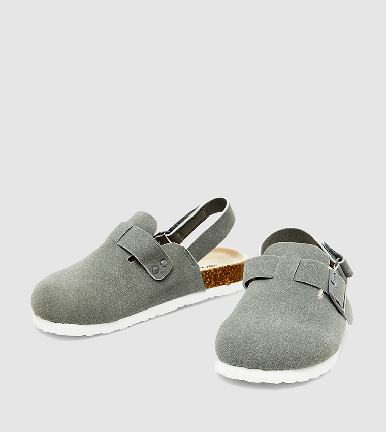 Buckle Detail Slingback Clogs