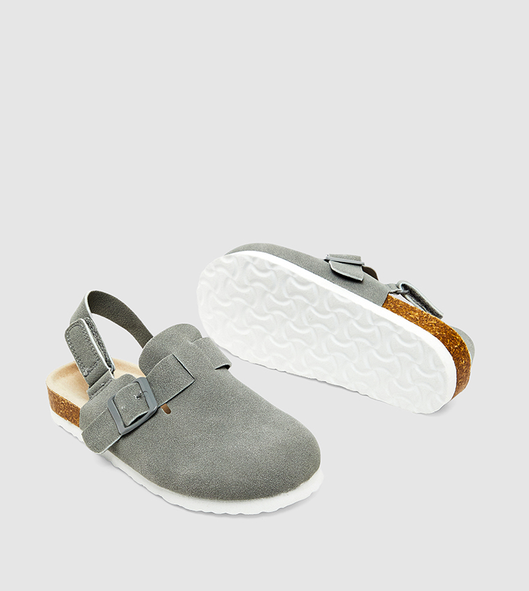 Buckle Detail Slingback Clogs
