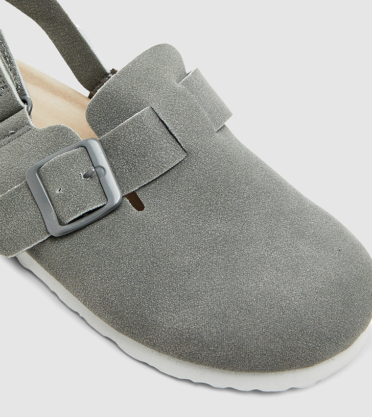 Buckle Detail Slingback Clogs