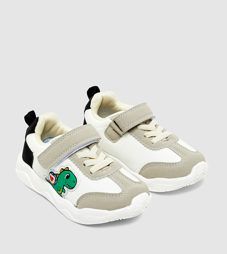 Color Block Velcro Closure Sneakers