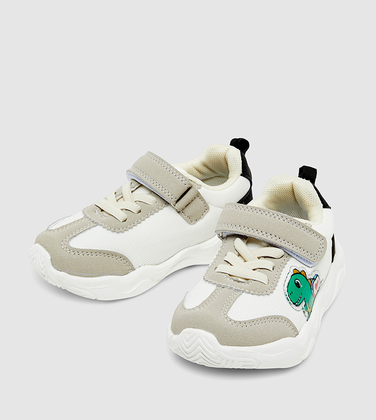 Color Block Velcro Closure Sneakers