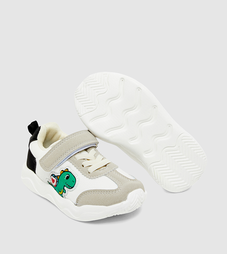 Color Block Velcro Closure Sneakers