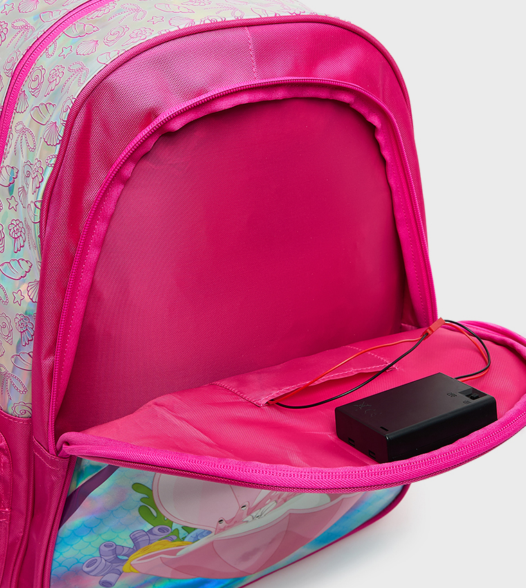 Mermaid Light Up 16" Backpack with Additional Led Lights