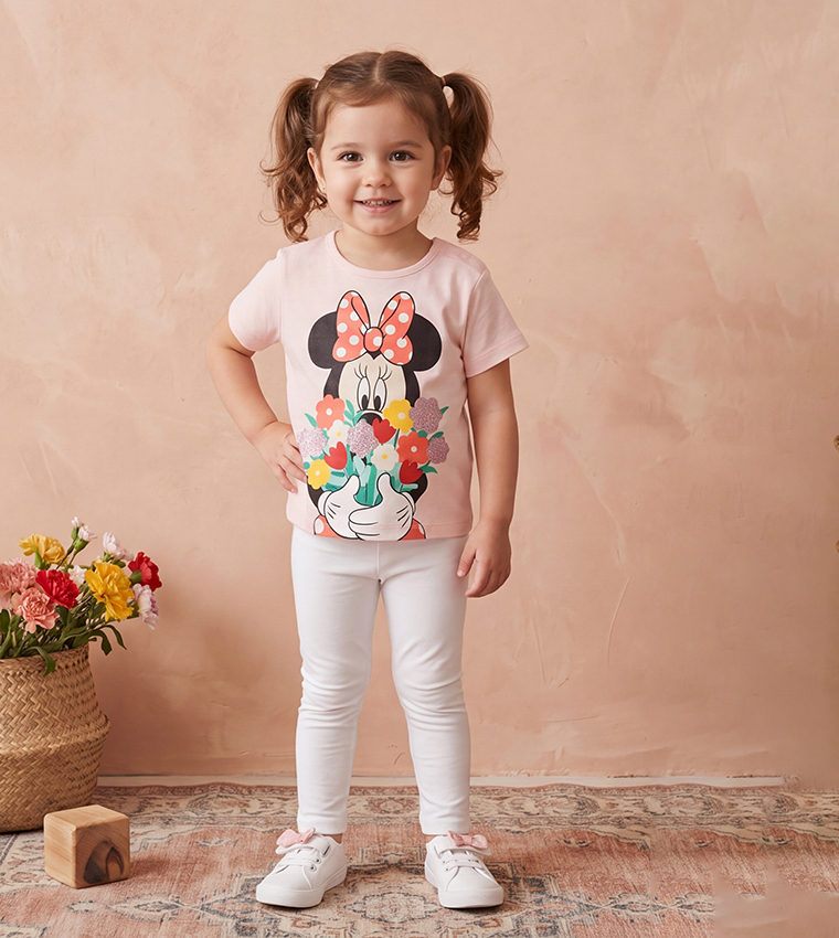 Minnie Mouse Printed Crew Neck T-Shirt